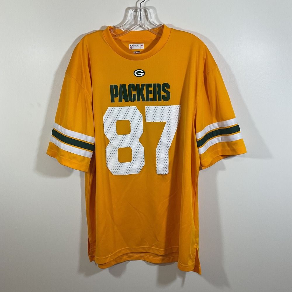 NFL Team Apparel Green Bay Packers Jordy Nelson 87 Jersey Mens XL Blokecore Gold
